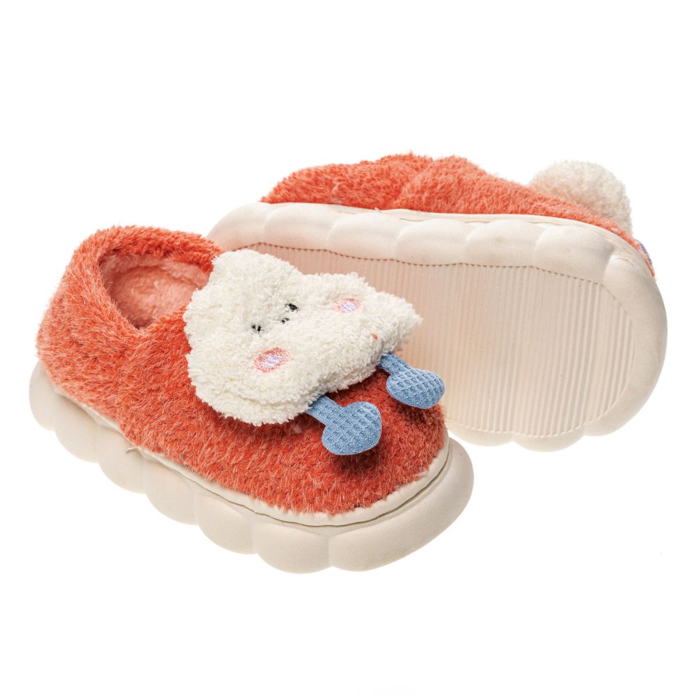 pantufa-infantil-nuvem-laranja-solado