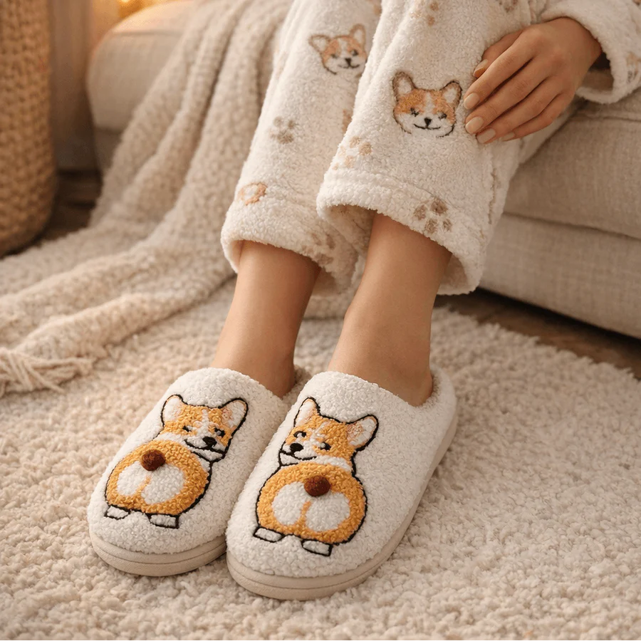 Pantufa Cachorrinho Bread - Solado Antiderrapante