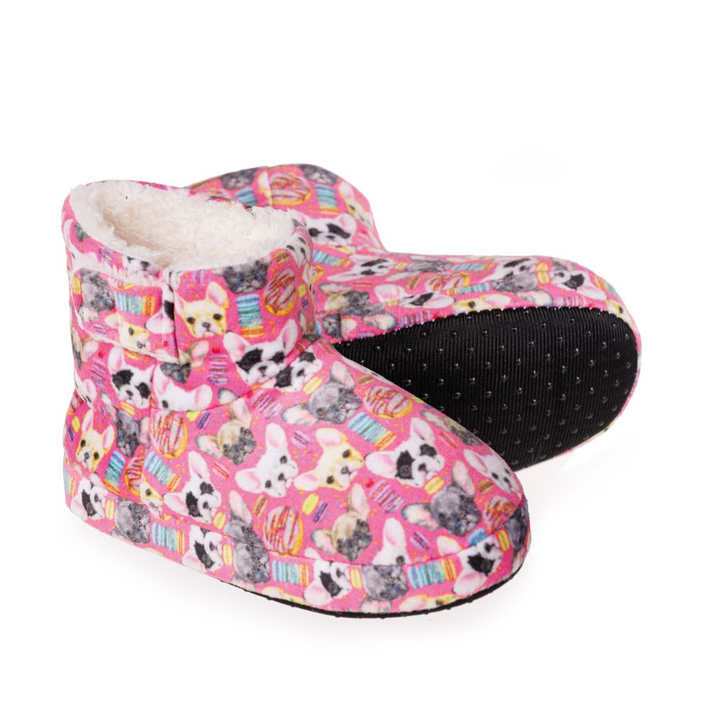 pantufa-botinha-infantil-dogs-rosa-solado