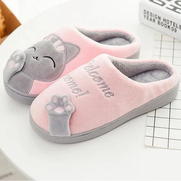 Pantufa Gata Poppy - Solado Antiderrapante